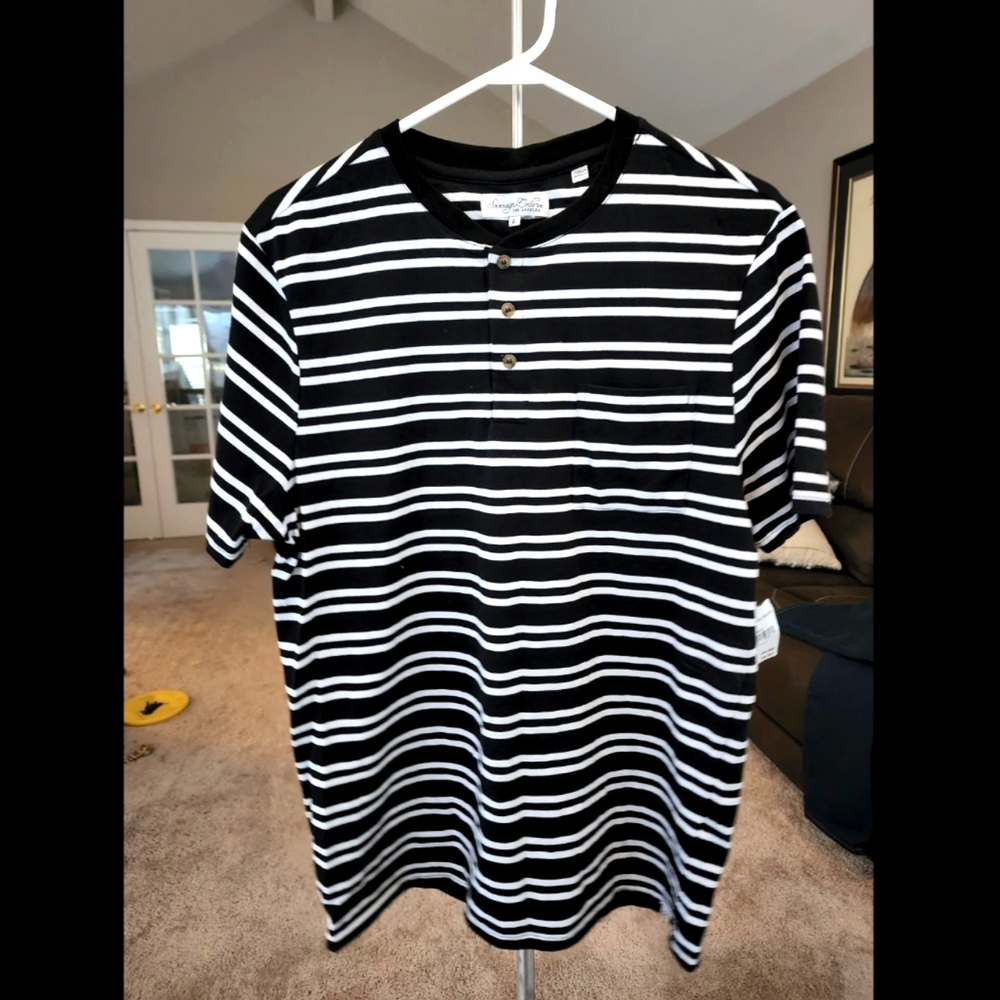 Sovereign Code, Brand New Short Sleeve with Button Chest and Pocket, Henley Styl